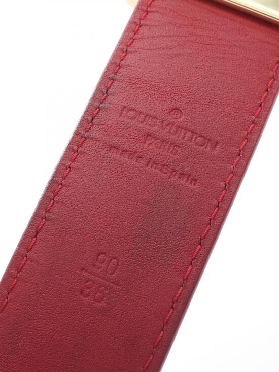 Louis Vuitton Belt Ceinture LV Cut Reversible Gold Leather Canvas main image 6